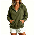 Corduroy Hooded Casual Sweatshirt Loose-fit Zip-up Pullover - SEEMS Lifestyle