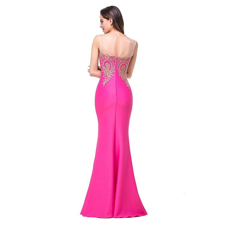 Europe dress sexy back hollow applique package - SEEMS Lifestyle