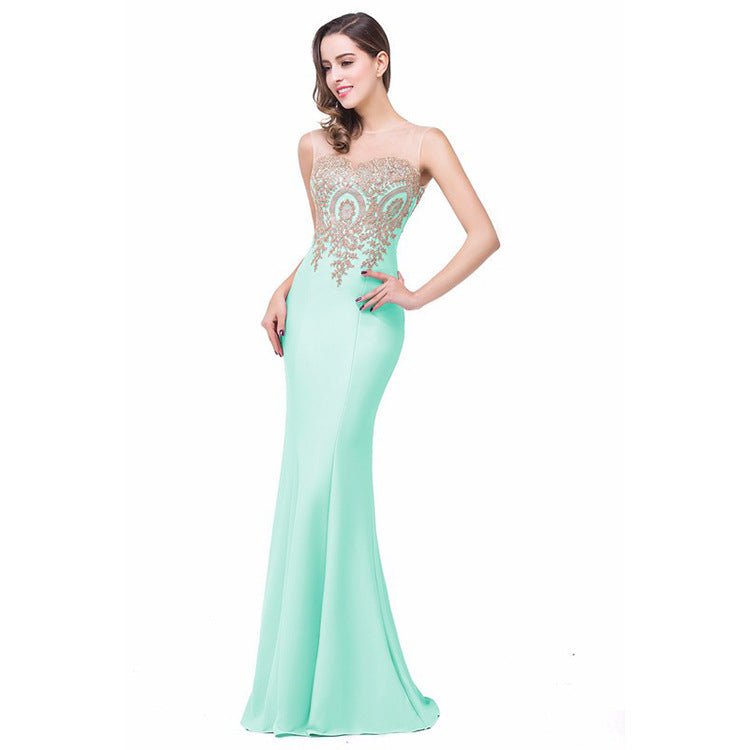 Europe dress sexy back hollow applique package - SEEMS Lifestyle
