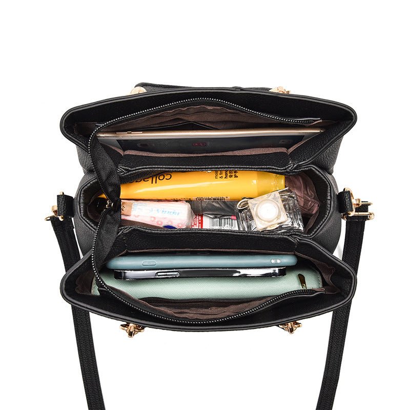 Fashion Litchi Pattern Shoulder Messenger Bag - SEEMS Lifestyle