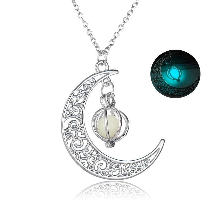 Fashion Moon Natural Glowing Stone Healing Necklace - SEEMS Lifestyle