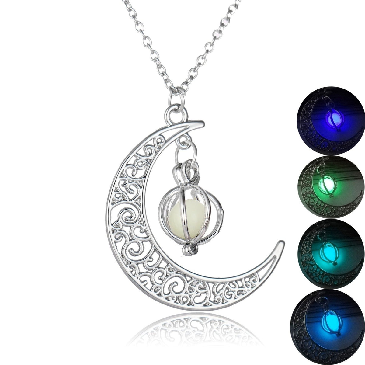 Fashion Moon Natural Glowing Stone Healing Necklace - SEEMS Lifestyle