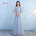 Long Bridesmaid Blue Wedding Dress Girlfriends Party Dress - SEEMS Lifestyle