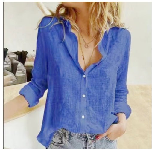 Loose Button Lapel Cardigan Top - SEEMS Lifestyle
