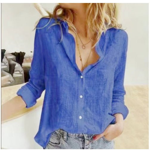 Loose Button Lapel Cardigan Top - SEEMS Lifestyle