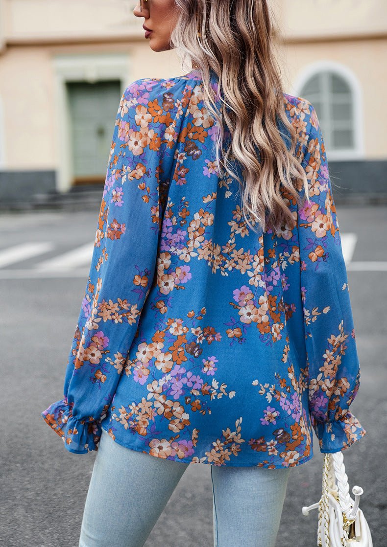 Loose Chiffon Blouses Shirts Tops - SEEMS Lifestyle