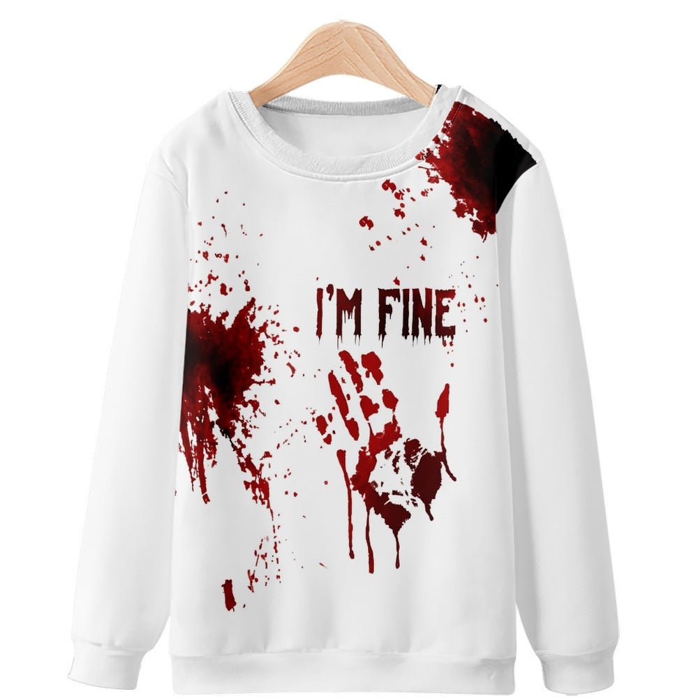 Round Neck Sweater Halloween 3D Printing - SEEMS Lifestyle