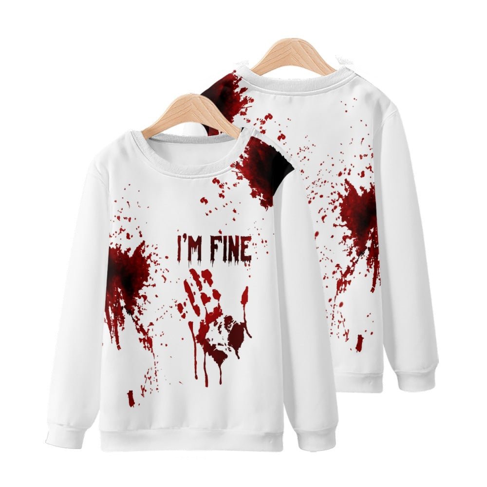 Round Neck Sweater Halloween 3D Printing - SEEMS Lifestyle