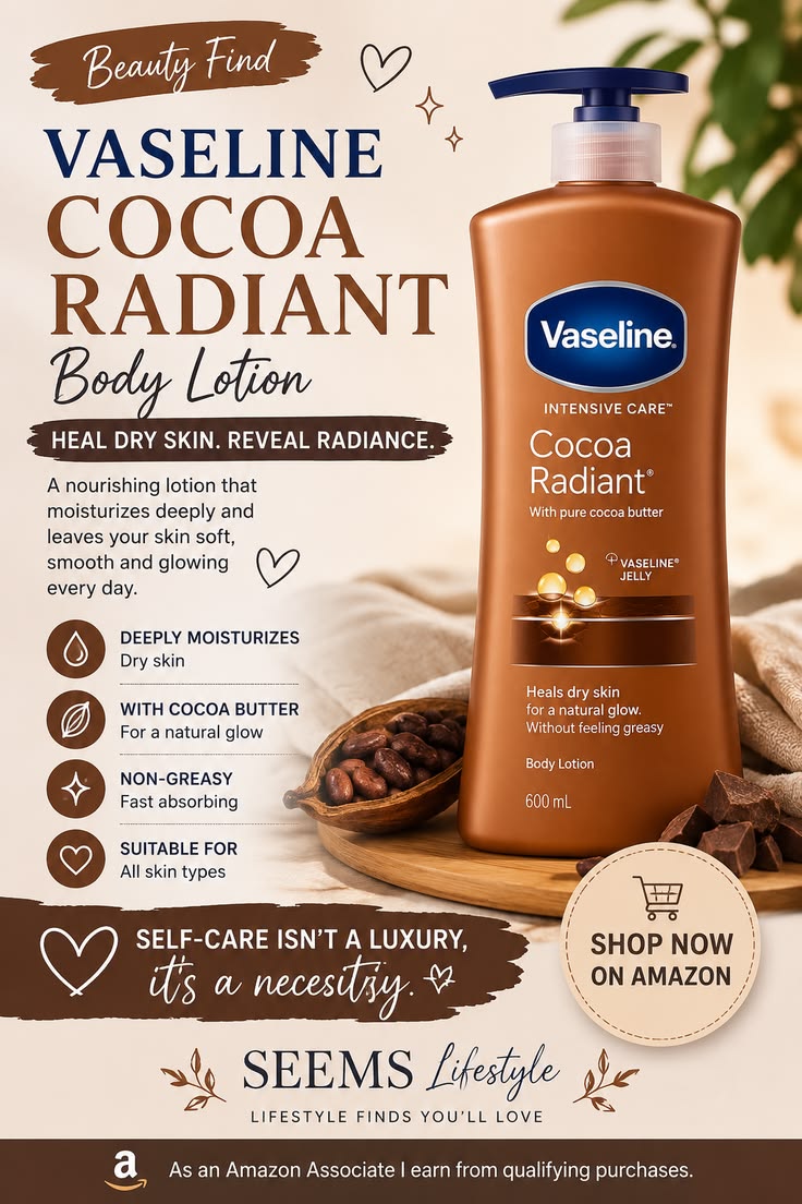 Vaseline Cocoa Radiant Body Lotion Ultra-Hydrating 72H Moisture