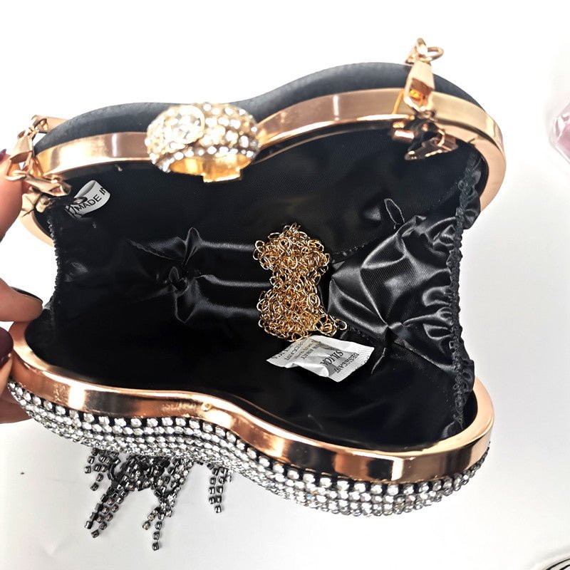 Women's Tassel Inlaid Diamond Handbag - SEEMS Lifestyle