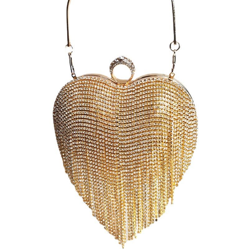 Women's Tassel Inlaid Diamond Handbag - SEEMS Lifestyle